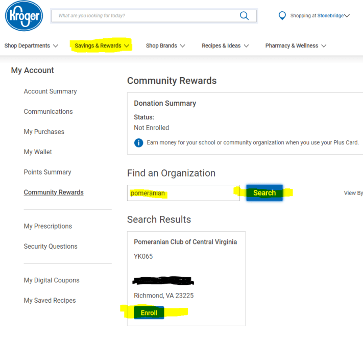 Kroger reqards sign up